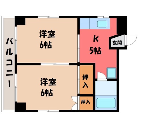 ロイヤルマンション Bの物件間取画像